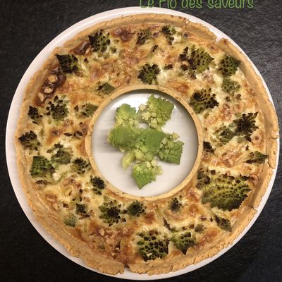 Tarte fromagère au chou romanesco