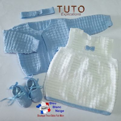 Fiche tricot bébé, modèle patrons à tricoter, layette tricot bb, tuto, explications en pdf