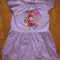 Chemise de nuit violette motif central reine - Kissmelody Girl - 4 ans - 2,50 euros - 
