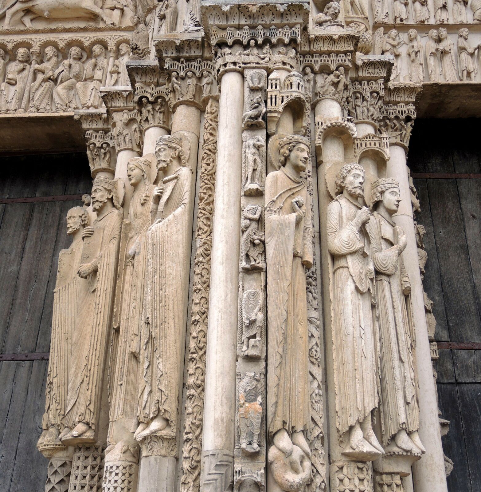 Chartres, cathédrale, extérieur, Portail central du porche occidental (28)_1