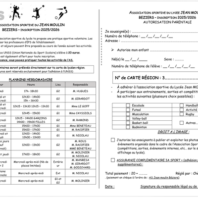 Association sportive 2025-2026