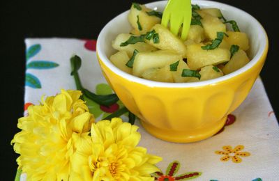 Tartare d'ananas au basilic