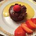 Marquise au chocolat et sa crème anglaise