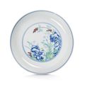 A rare imperial doucai 'narcissus' dish, Yongzheng six-character mark and of the period