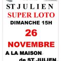 loto à Saint-Julien le 26 novembre 2023