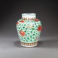 A wucai 'peony' vase, Transitional period, 17th century