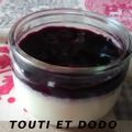 PANNA COTTA AU CHOCOLAT BLANC AVEC COULIS DE MYRTILLES