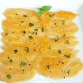 Carpaccio de melon au basilic & huile d'olive