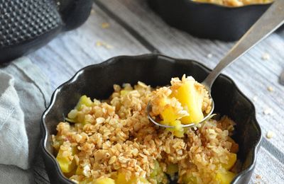 Crumble pomme/cannelle aux flocons d'avoine #glutenfree #vapeur #sanssucre