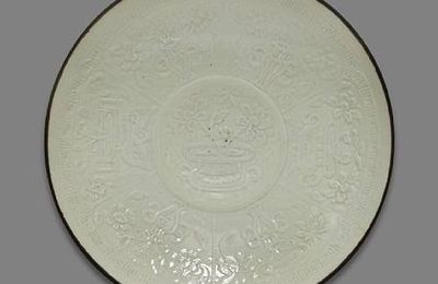 A qingbai porcelain dish, Southern Song Period & qingbai glazed porcelain bowl, Song Dynasty