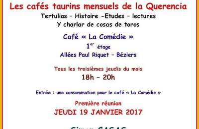 BÉZIERS - Les cafés taurins mensuels de la Querencia