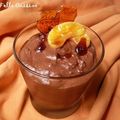 Mousse de Chocolat très Noir, parfumée à la Clémentine