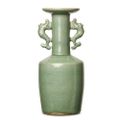 A Chinese Longquan celadon vase, Song dynasty (960-1279)