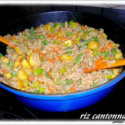 RIZ CANTONNAIS AU RIZ COMPLET à POELER et AU COLOMBO DE POULET