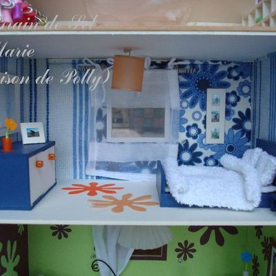 La chambre bleue de la maison de Polly