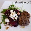 Rissoles de bœuf et salade de betteraves