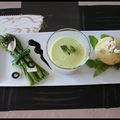 Trilogie d'asperge verte