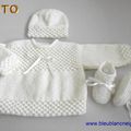 tuto bebe tricot, brassiere, bonnet, chaussons, explications en pdf