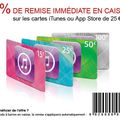 Cartes iTunes 25€/50€ à -30% à la FNAC