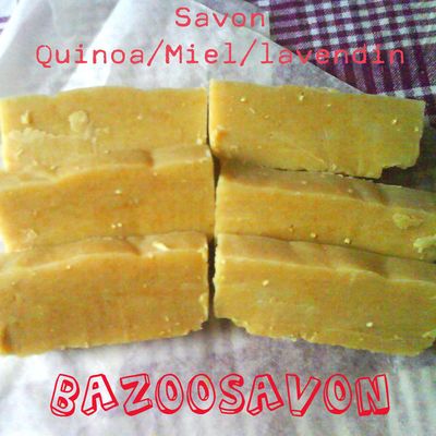 Savon quinoa/miel/lavandin : évolution en image