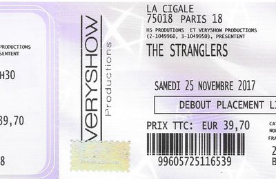 The Stranglers - Samedi 25 Novembre 2017 - Cigale (Paris)