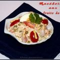 Coquille de macédoine de légumes aux fruits de mer