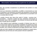 SECURISATION DES JOURNEES DU PATRIMOINE