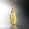 Icy yellow jadeite ‘Baby Buddha’ and yellow diamond pendent necklace, Wang Junyi