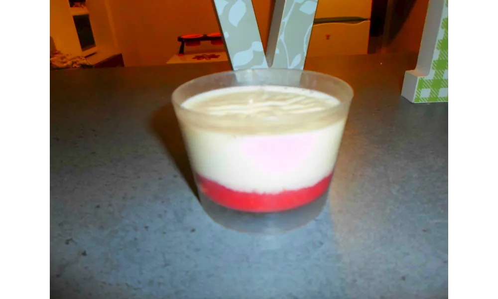 Panna cotta sur coulis de fraise