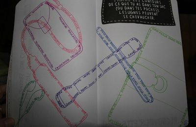 Saccage ce carnet - Trace les contours de ce que tu as dans ton sac