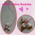 pendentif créme fouéttée en fimo