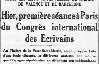 Le congrès des écrivains toujours 1937