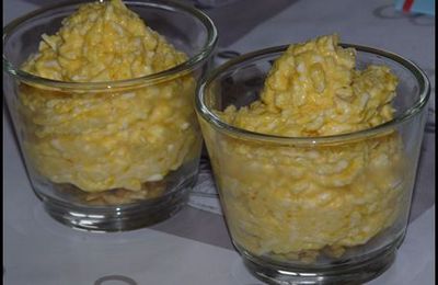 Oeufs mayonnaises râpés en verrine