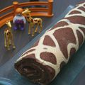 Gâteau roulé imprimé girafe