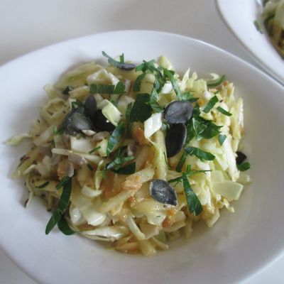 Salade de chou blanc à la poire