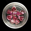 Fleurs métalliques  " rose pale "