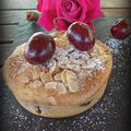 Gâteau cerises amandes