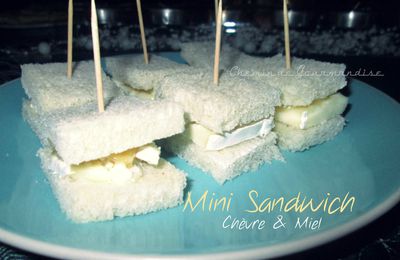 Mini sandwich chèvre & miel