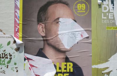 Affiches électorales vues à Rennes en mai et juin 2024 (1)
