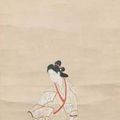 Tosa Mitsuoki (1617 - 91) (attribué à)..Jeune femme debout