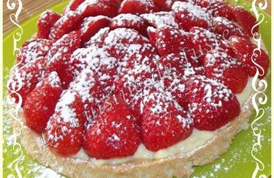 Tarte aux fraises sur dacquoise