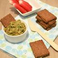 Tartinade (dip) de fanes de radis crues, tomates séchées & tofu soyeux...IG bas