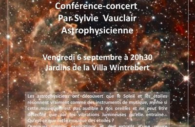 Annonce de la soirée du 6 septembre 2019
