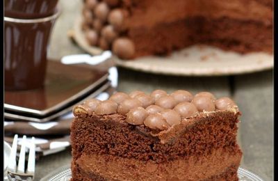 Gâteau aux billes chocolatées.