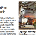 Incendie d'un garage