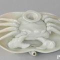 Water droppers in the shape of a crab, China, Dehua, Qing Dynasty (1644 - 1911), Kangxi era (1662 - 1722), 1675 - 1725