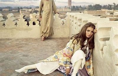 Patrick Lichfield, Paul and Talitha Getty, Marrakech, Morocco, for Vogue, January 1969. 