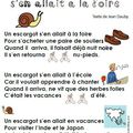 Chant : "Un escargot s'en allait à la foire" (texte de Jean Dauby)