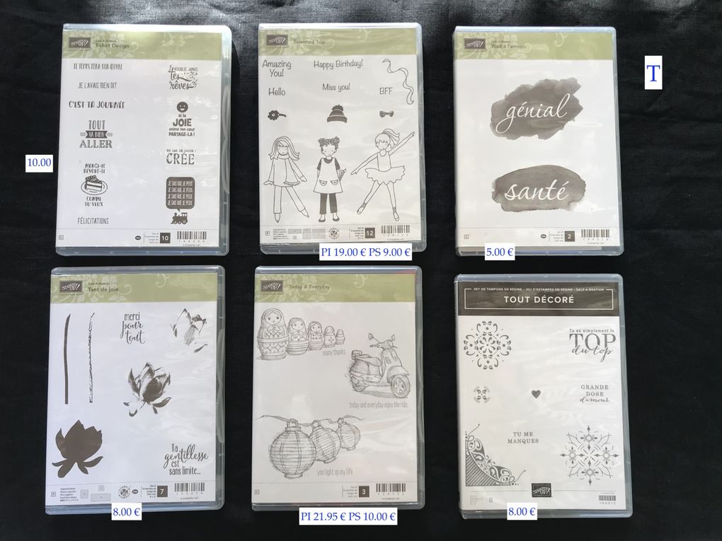 Sets de Tampons et Tampons à la pièce de I à T