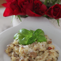 Risotto aux Champignons, Tomates séchées et Parmesan